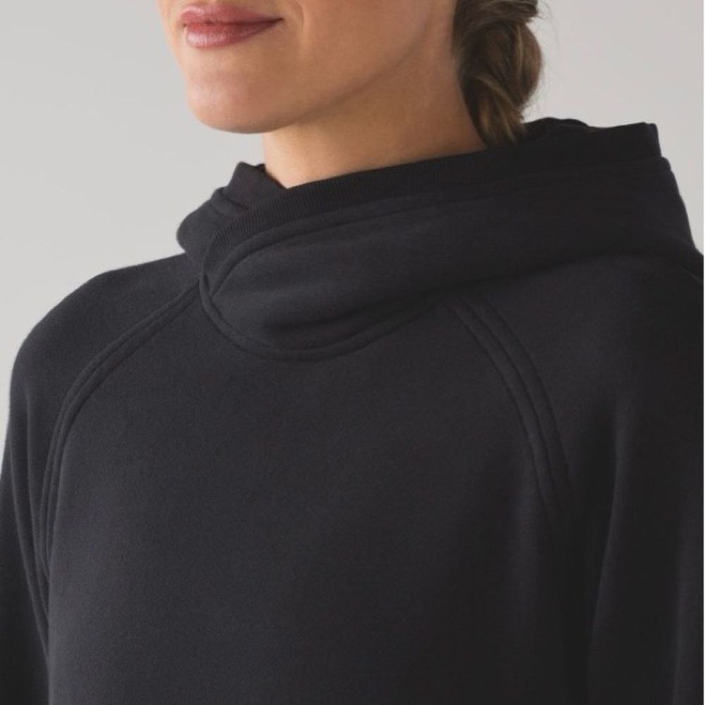 Lululemon Fleece Please Sweatshirt Pullover Hoodie in Black Size 2 - Picture 3 of 14